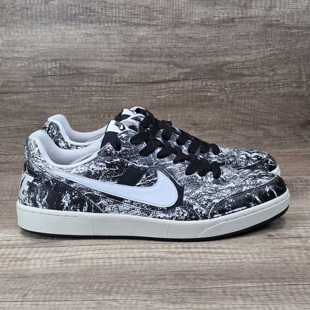 Nike Tiempo 94 FC Splashed Men's Size 13 Black White Leather Shoes 685199-002